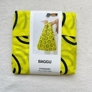 BAGGU Standard Reusable Bag Yellow Smiley Face